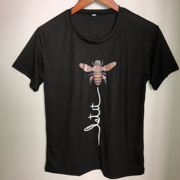‼️LAST ONE‼️Black short sleeve Bee printed T-shirt - Picture 2 of 4